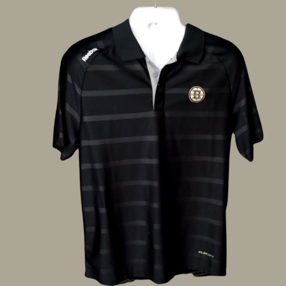 NWT Reebok NHL Black Polo shirt